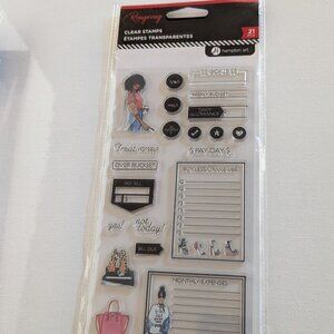 NWT Stamps Budget Rong Rong 21 pc Clear Hampton Art Planner Fashion Crafts NEW